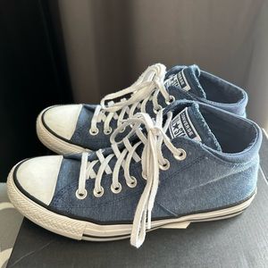 Blue mid Converse- not canvas, 8